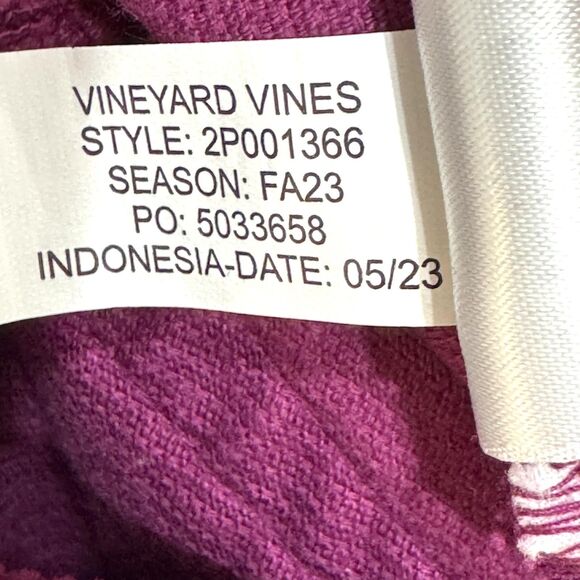 Vineyard Vines Pants Womens 28 Purple Corduroy Raw Hem Ankle Stretch 2P001366 - Picture 9 of 9